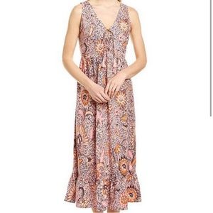 Madewell sleeveless floral midi dress